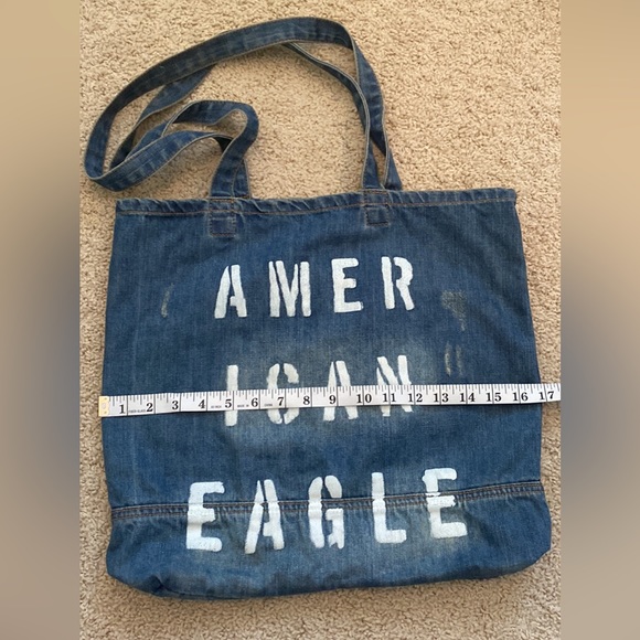 American Eagle Outfitters Blue Jean Denim Tote Bag - Picture 3 of 11